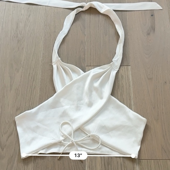 NWT White Wrap Top Small - Picture 3 of 5